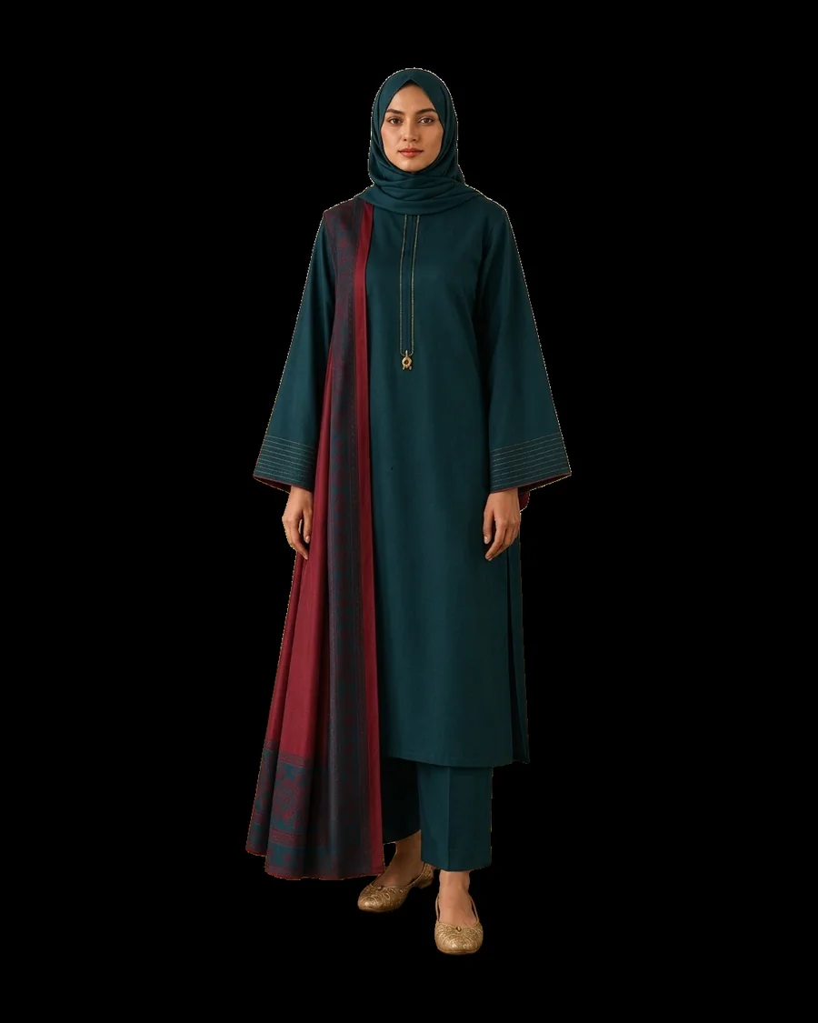Modern Silhouette with Dupatta